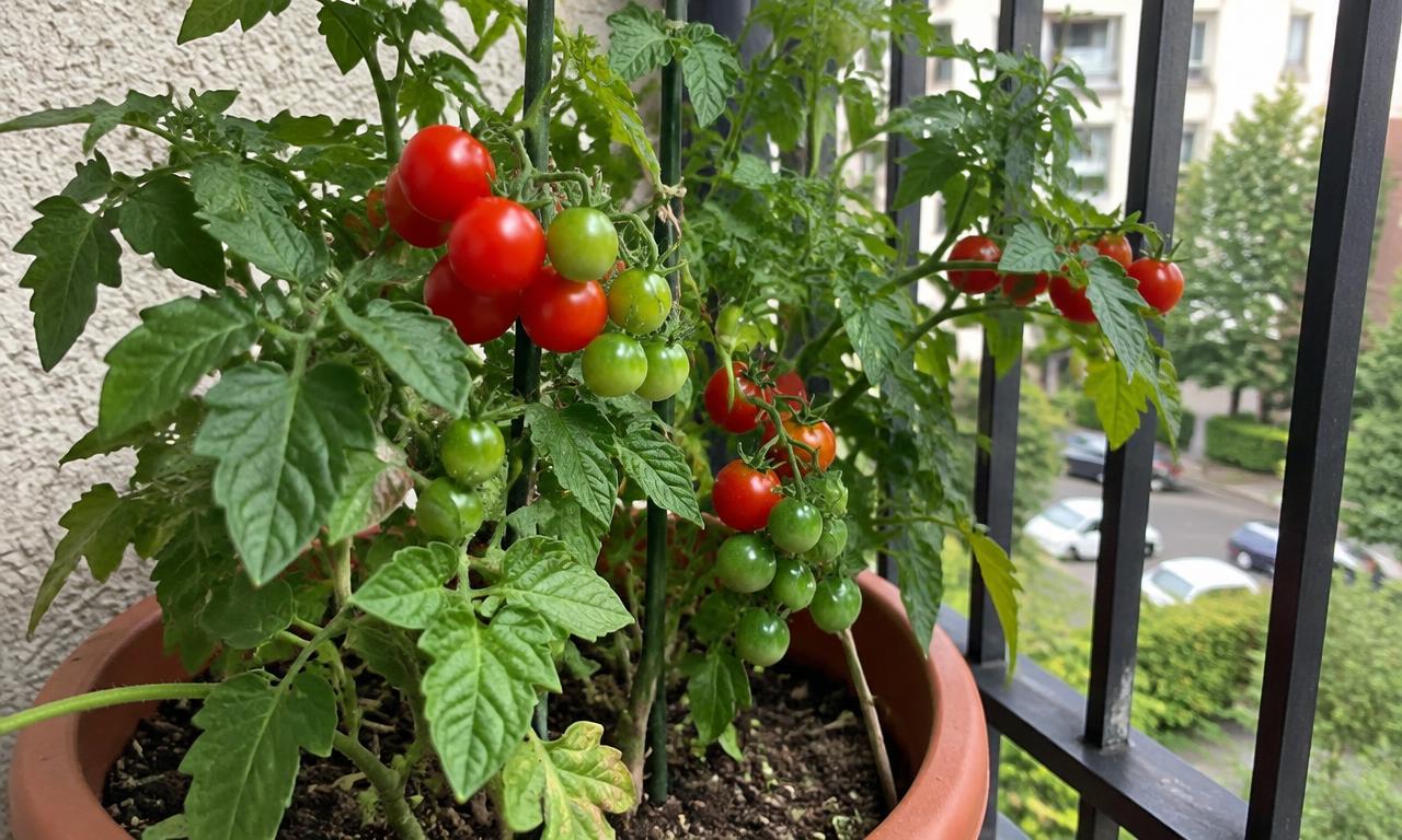 Un seul pied bien tuteuré peut donner des dizaines de tomates tout l'été.